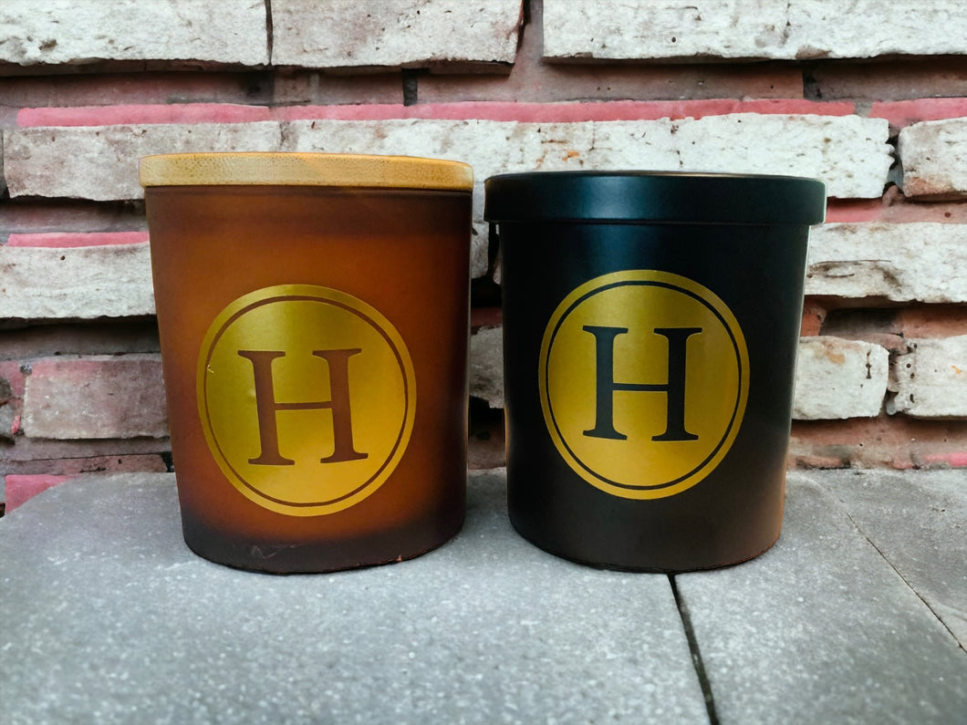 Monogrammed Candle Jars
