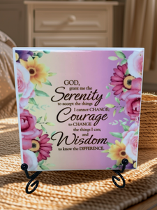 Serenity Prayer Tile w/ Stand