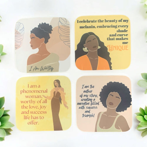 Worthy Affirmation Coasters (set of 4)