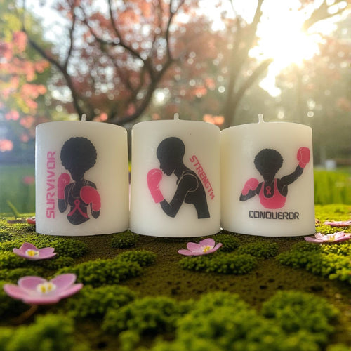 Survivor's Courage & Light Candle Set  (set of 3)