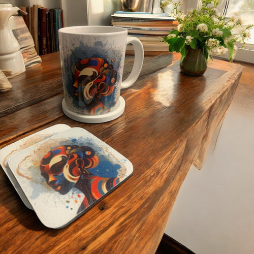 Melanin Turquoise Pop Art Mug Set